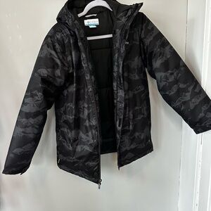 Columbia Kids Black Patterned Puffer Jacket